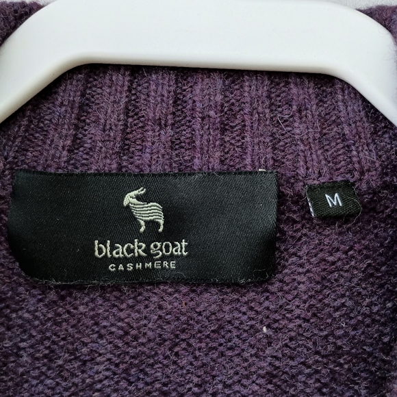 Black Goat purple cashmere button up sweater size M - Picture 4 of 5